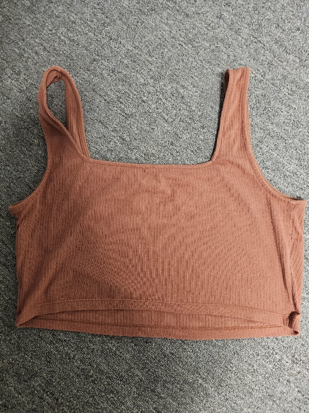 SO Rust Ribbed Tank Top - Picture 2 of 3